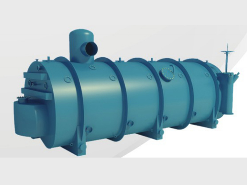 Horizontal continuous crystallization tank